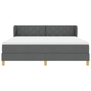 Box spring seng med hovedgærde Mørkegrå 180 x 200 cm Stof