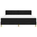 Box spring seng med hovedgærde Sort 180 x 200 cm Stof