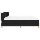 Box spring seng med hovedgærde Sort 180 x 200 cm Stof