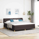 Box spring seng med hovedgærde Mørk Brun 180 x 200 cm Stof