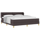 Box spring seng med hovedgærde Mørk Brun 180 x 200 cm Stof