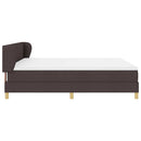 Box spring seng med hovedgærde Mørk Brun 180 x 200 cm Stof
