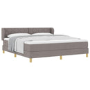 Box spring seng med hovedgærde Gråbrun 180 x 200 cm Stof