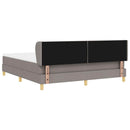 Box spring seng med hovedgærde Gråbrun 180 x 200 cm Stof