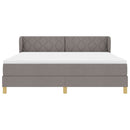 Box spring seng med hovedgærde Gråbrun 180 x 200 cm Stof
