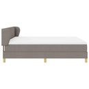 Box spring seng med hovedgærde Gråbrun 180 x 200 cm Stof