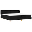 Box spring seng med hovedgærde Sort 200 x 200 cm Stof
