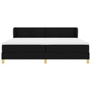 Box spring seng med hovedgærde Sort 200 x 200 cm Stof