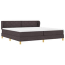 Box spring seng med hovedgærde Mørk Brun 200 x 200 cm Stof