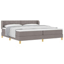 Box spring seng med hovedgærde Gråbrun 200 x 200 cm Stof