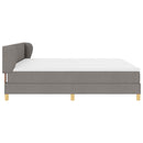 Box spring seng med hovedgærde Gråbrun 200 x 200 cm Stof