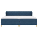 Box spring seng med hovedgærde Blå 200 x 200 cm Stof