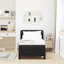 Box spring seng med hovedgærde Sort 80 x 200 cm Fløjl