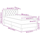 Box spring seng med hovedgærde Mørkeblå 80 x 200 cm Fløjl