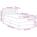 Box spring seng med hovedgærde Lysegrå 90 x 200 cm Fløjl
