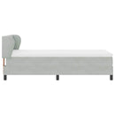 Box spring seng med hovedgærde Lysegrå 100 x 200 cm Fløjl