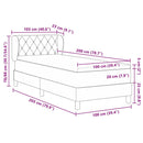 Box spring seng med hovedgærde Mørkegrøn 100 x 200 cm Fløjl