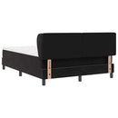 Box spring seng med hovedgærde Sort 160 x 200 cm Fløjl
