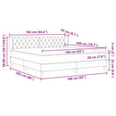 Box spring seng med hovedgærde Mørkeblå 160 x 200 cm Fløjl