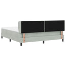 Box spring seng med hovedgærde Lysegrå 180 x 200 cm Fløjl