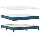 Box spring seng med hovedgærde Mørkeblå 180 x 200 cm Fløjl