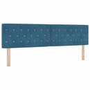 Box spring seng med hovedgærde Mørkeblå 180 x 200 cm Fløjl