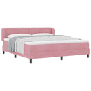 Box spring seng med hovedgærde Lyserød 180 x 200 cm Fløjl