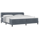 Box spring seng med madras Mørkegrå 200 x 200 cm Fløjl