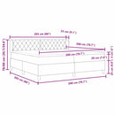 Box spring seng med madras Sort 200 x 200 cm Fløjl