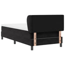 Box spring seng med hovedgærde Sort 90 x 190 cm Fløjl