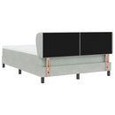 Box spring seng med hovedgærde Lysegrå 140 x 190 cm Fløjl