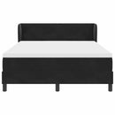 Box spring seng med hovedgærde Sort 140 x 200 cm Fløjl