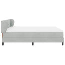 Box spring seng med hovedgærde Lysegrå 180 x 200 cm Fløjl