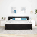 Box spring seng med hovedgærde Sort 180 x 200 cm Fløjl