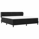 Box spring seng med hovedgærde Sort 180 x 200 cm Fløjl
