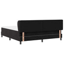 Box spring seng med hovedgærde Sort 180 x 200 cm Fløjl
