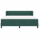Box spring seng med hovedgærde Mørkegrøn 180 x 200 cm Fløjl