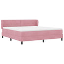 Box spring seng med hovedgærde Lyserød 180 x 200 cm Fløjl