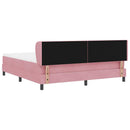 Box spring seng med hovedgærde Lyserød 180 x 200 cm Fløjl