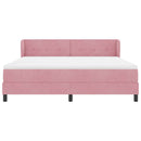 Box spring seng med hovedgærde Lyserød 180 x 200 cm Fløjl