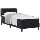 Box spring seng med hovedgærde Sort 80 x 200 cm Fløjl