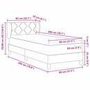 Box spring seng med hovedgærde Lyserød 80 x 200 cm Fløjl