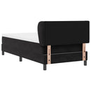 Box spring seng med hovedgærde Sort 90 x 190 cm Fløjl