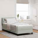 Box spring seng med hovedgærde Lysegrå 90 x 200 cm Fløjl