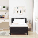 Box spring seng med hovedgærde Sort 90 x 200 cm Fløjl