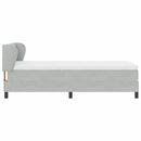 Box spring seng med hovedgærde Lysegrå 100 x 200 cm Fløjl