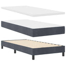 Box spring seng med hovedgærde Mørkegrå 100 x 200 cm Fløjl