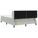 Box spring seng med hovedgærde Lysegrå 140 x 190 cm Fløjl