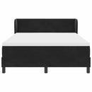 Box spring seng med hovedgærde Sort 160 x 200 cm Fløjl
