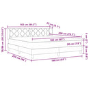 Box spring seng med hovedgærde Sort 160 x 200 cm Fløjl